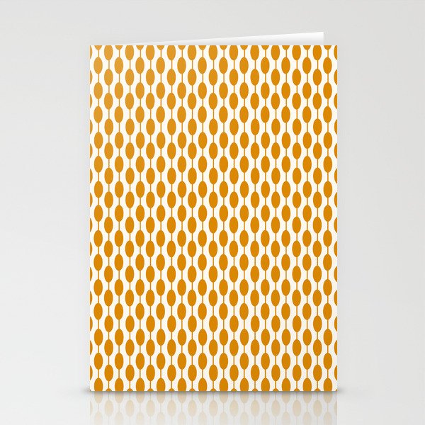 Yellow retro shapes mid century modern Stationery Cards