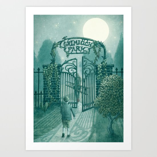The Night Gardener - Grimloch Park Art Print