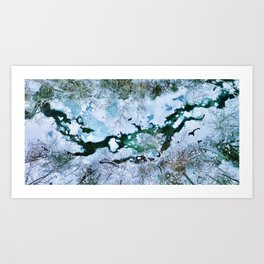 Winter on the Ellis River, NH Art Print
