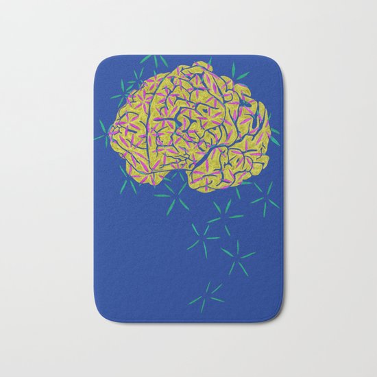 Floral Brain Bath Mat