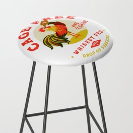 Cage Free, Whiskey Fed Rye & Shine Rooster Bar Stool