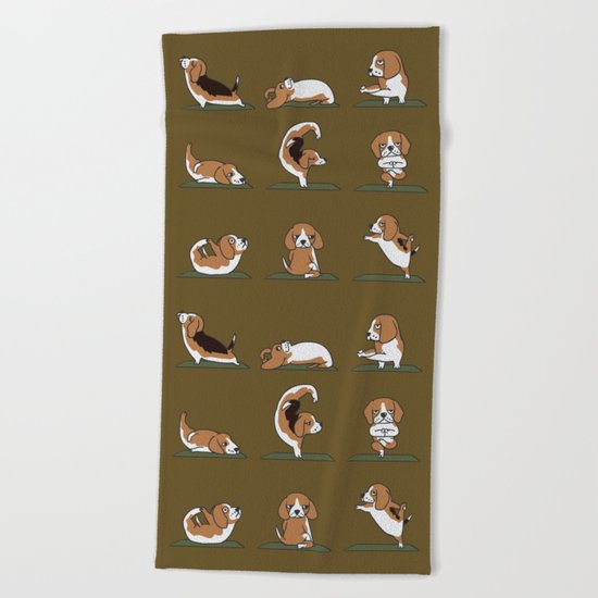 Beagle Yoga Beach Towel