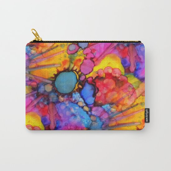 Rainbow Splats Alcohol Inks Carry-All Pouch