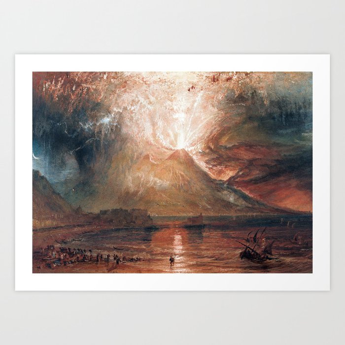Vesuvius In Eruption By J. M. W. Turner (1820) Art Print by The Arts - X-Small