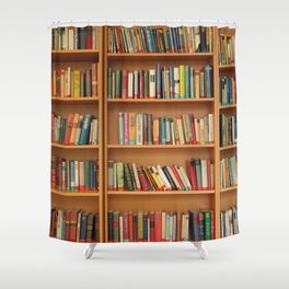 Bookshelf Books Library Bookworm Reading Shower Curtain