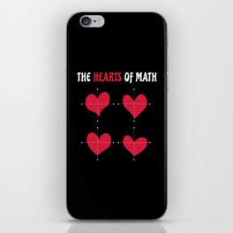 The Hearts Of Math Valentine's Day Math iPhone Skin