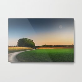 Moon in the sunset Metal Print