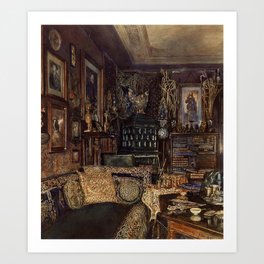 The Chamber Of Count Lanckoronski Vienna 1881 by Rudolf von Alt | Reproduction Art Print