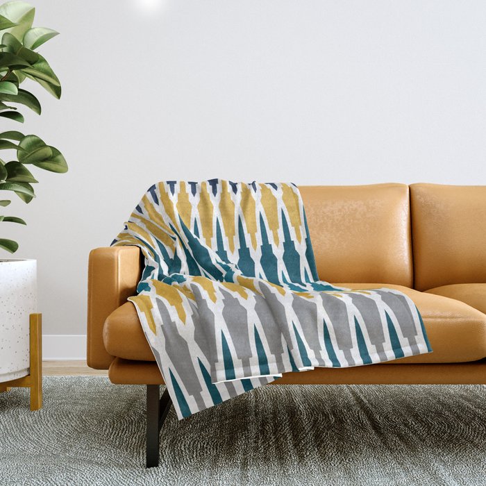 Blue and best sale gray throw blanket