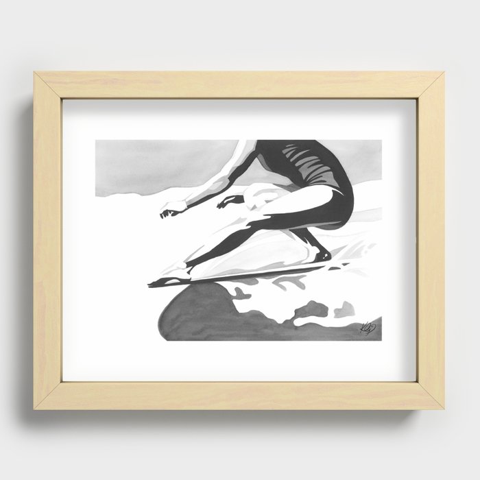 Surf Girl - Slide Recessed Framed Print