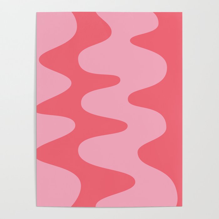 Retro Abstract Pink Poster