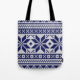 Winter knitted pattern 5 Tote Bag