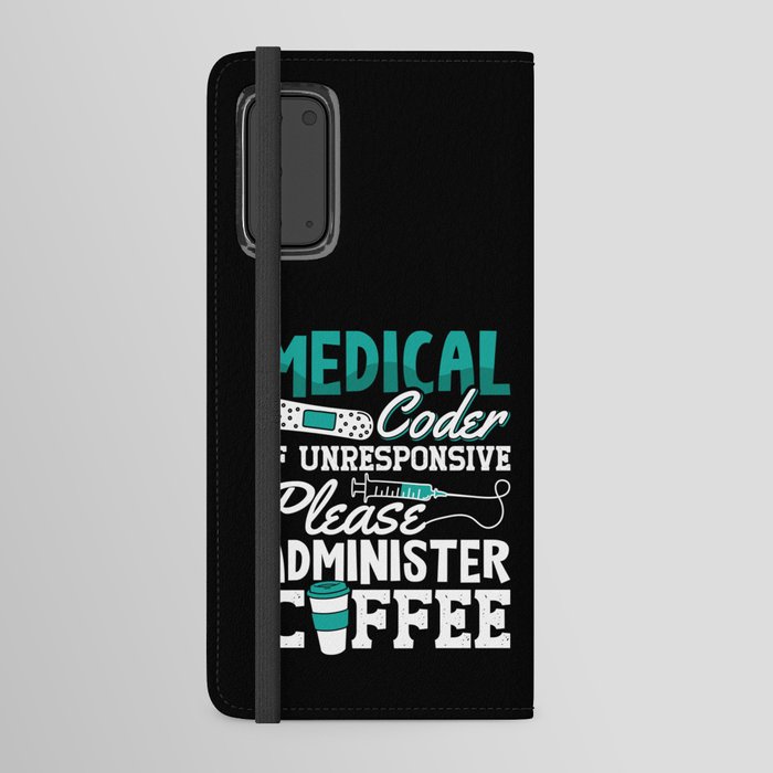Medical Coder Coffee Assistant ICD Coding Android Wallet Case