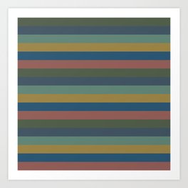 Vibrant Multicolored Stripes Art Print