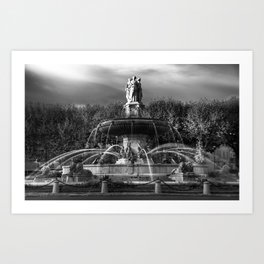 la Rotonde, Aix en Provence Art Print