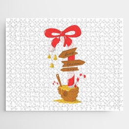 Sweet Candy Cane Sign. Jigsaw Puzzle