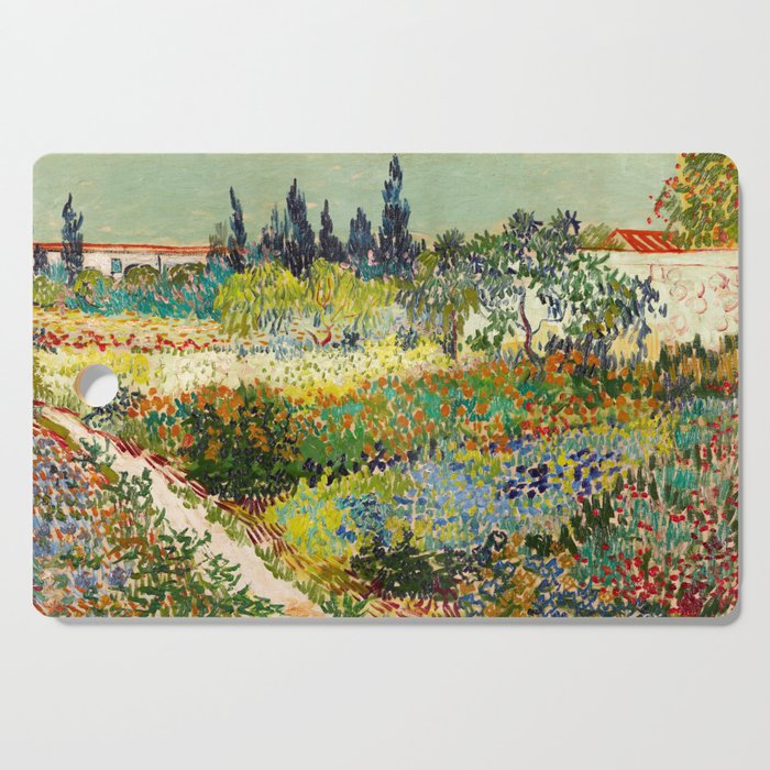 Garden at Arles by Vincent van Gogh, 1888 Cutting Board