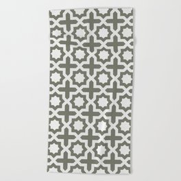 river stars - olive Beach Towel