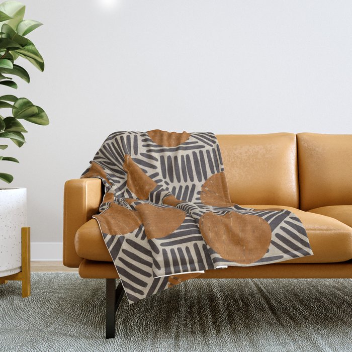 Neutral Abstract Pattern #2 Throw Blanket