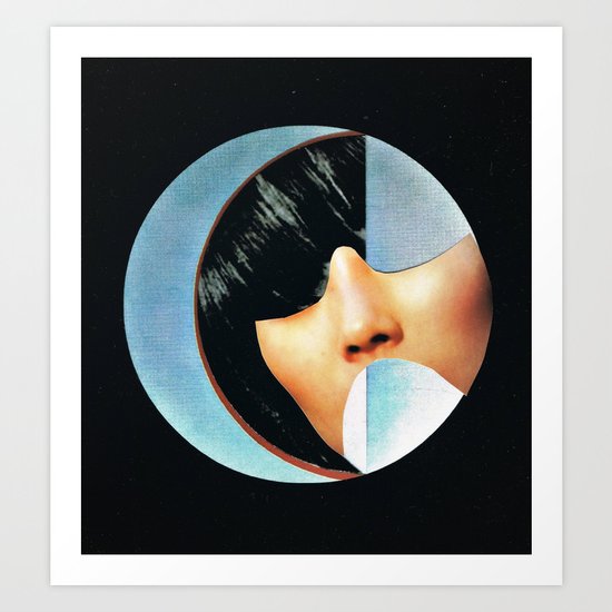 she is a circle Art Print