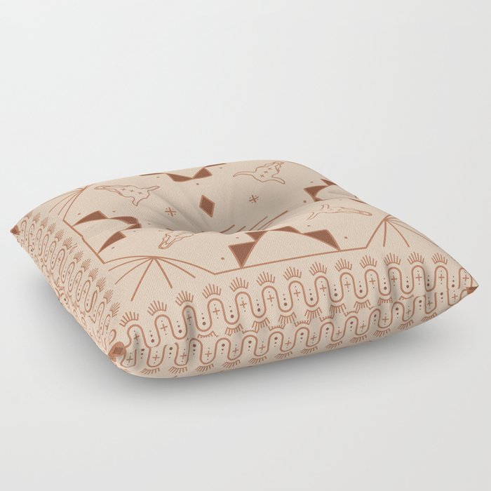 Lost Desert Tile - Adobe Floor Pillow
