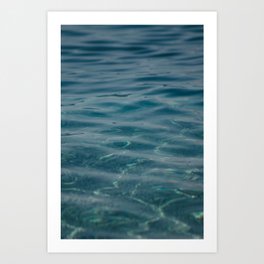 Dark Blue Sea. Waves and Ripples. 04 Art Print