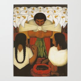 “Flower Festival” by Diego Rivera Poster