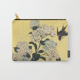 Vintage Japanese Hydrangea Floral Painting Japanese woodblock Print  Carry-All Pouch
