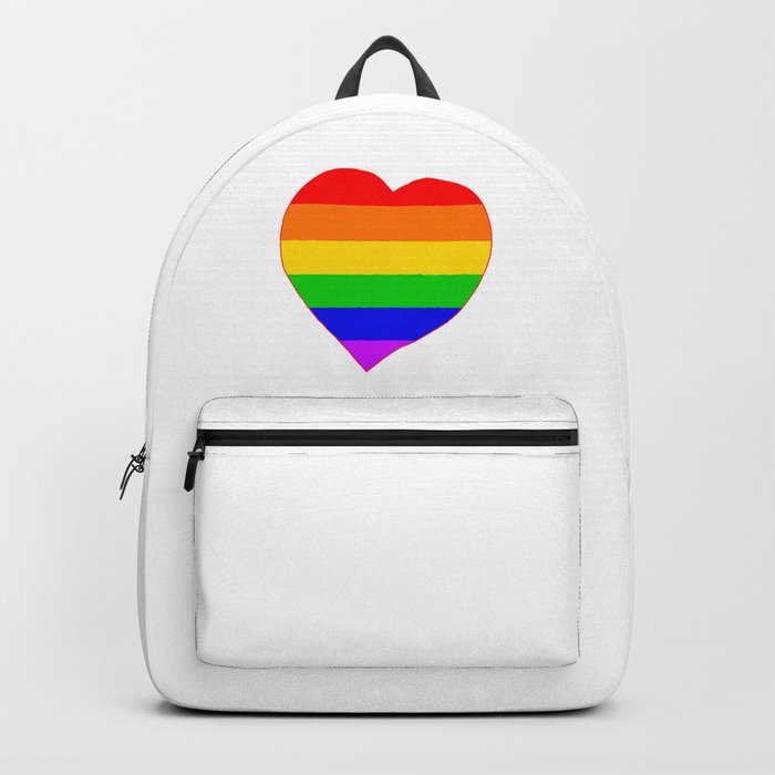 LGBT Rainbow Colors Heart Backpack