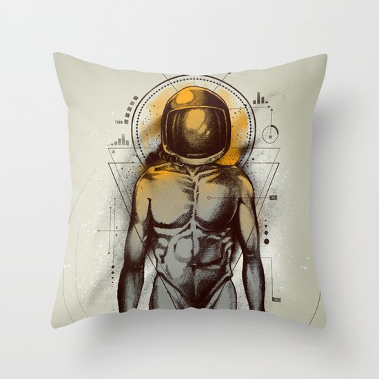 Naked Space Throw Pillow