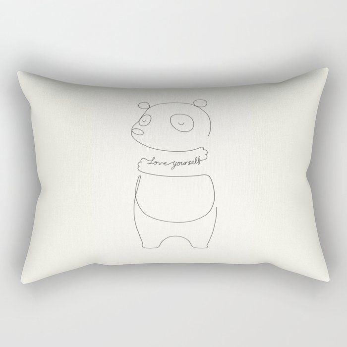 Love Yourself Panda Rectangular Pillow