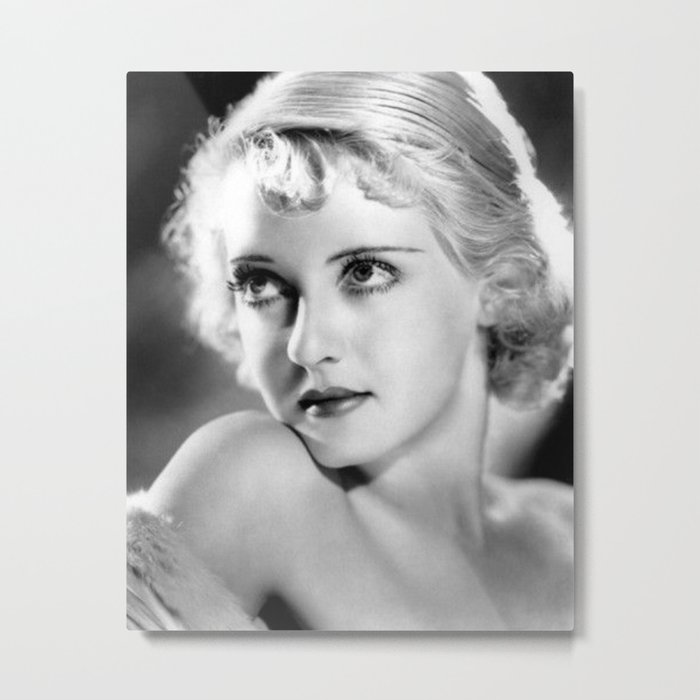 Bette Davis Eyes, Hollywood Starlet black and white photograph / black and white photography Metal Print