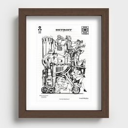 Detroit: The Present - "Demography" (1st Edition, B&W) Recessed Framed Print