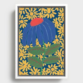 Happy Flower Framed Canvas