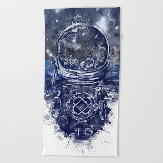 galaxy landscape Beach Towel