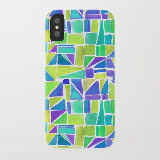 Watercolour Shapes Lemon iPhone Case