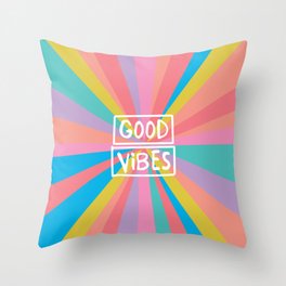 Radiating Good Vibes! Throw Pillow