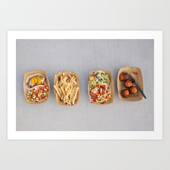 Food Organized Neatly Art Print