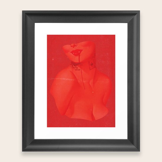 Red Framed Art Print