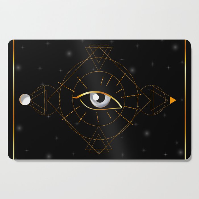 Esoteric Third Eye of providence in magical orbs and triangles in space	 Cutting Board