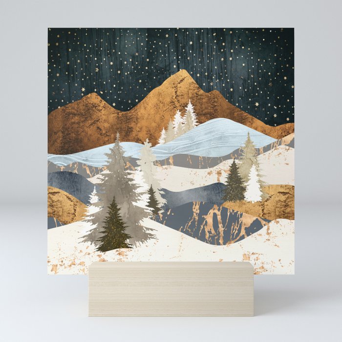 Winter Stars Mini Art Print