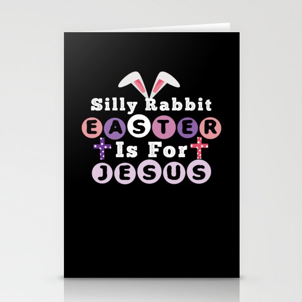 Easter Is For Jesus God Rabbit Happy Easter Sunday Stationery Cards