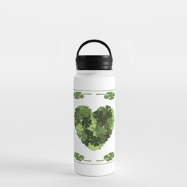 St. Patrick's Clover Heart Water Bottle