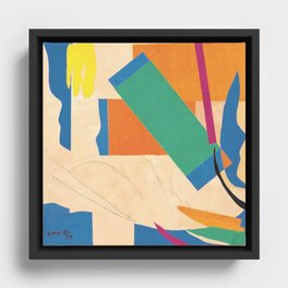 Henri Matisse - Tahiti, Memory of Oceania Tropical cut-out series portrait panting Framed Canvas