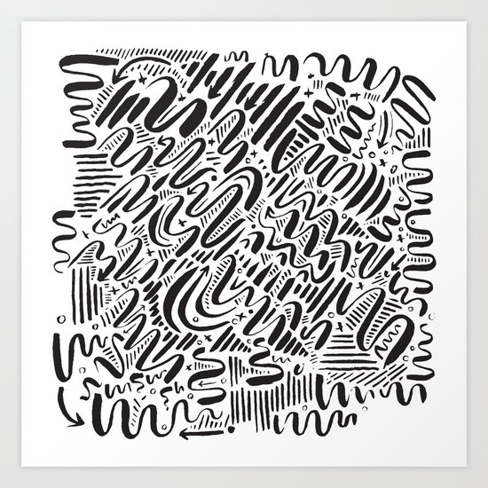 SQUIGGLY WIGGLY Art Print