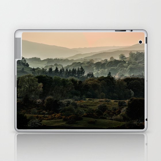 Foggy morning in Lake District Laptop & iPad Skin