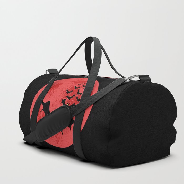Vampire Bats Against The Red Moon Duffle Bag