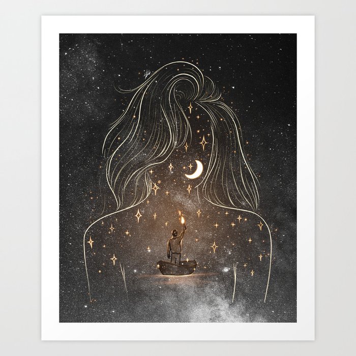 I see the universe in you. Art Print