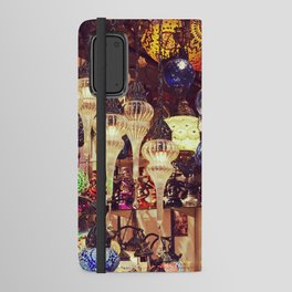 Turkish mosaic lamps in Grand Bazaar market, Istanbul Android Wallet Case
