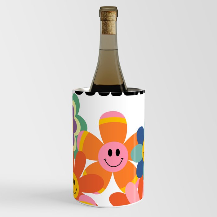 Keep On Smiling Groovy Retro Wine Chiller